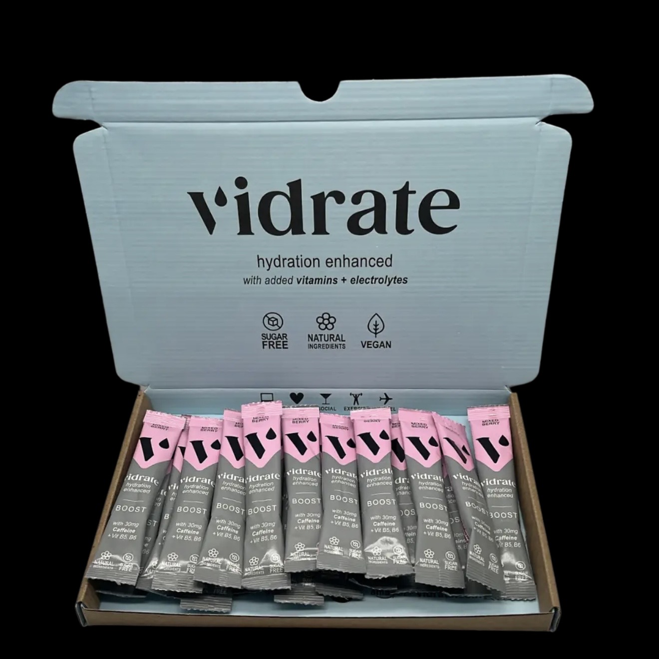 Vidrate Electrolytes Powder Hydration Sachets 20 Boost Mixed Berry RRP £29.99