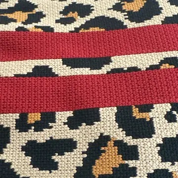 Scarlet Stripe Leopard - Knitted Bag - Image 4