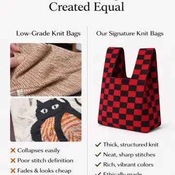 Scarlet Stripe Leopard - Knitted Bag - Image 7
