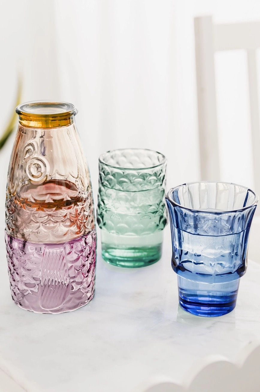 Fish Stacking Drinking Glass - Set of 4 - Rainbow - Image 7