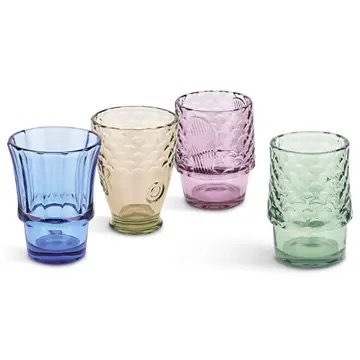 Fish Stacking Drinking Glass - Set of 4 - Rainbow - Image 3
