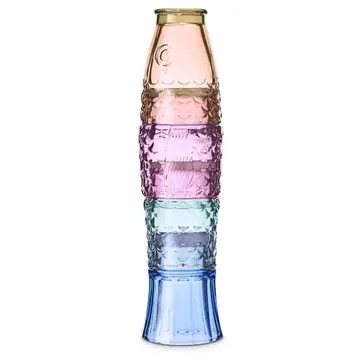 Fish Stacking Drinking Glass - Set of 4 - Rainbow - Image 2