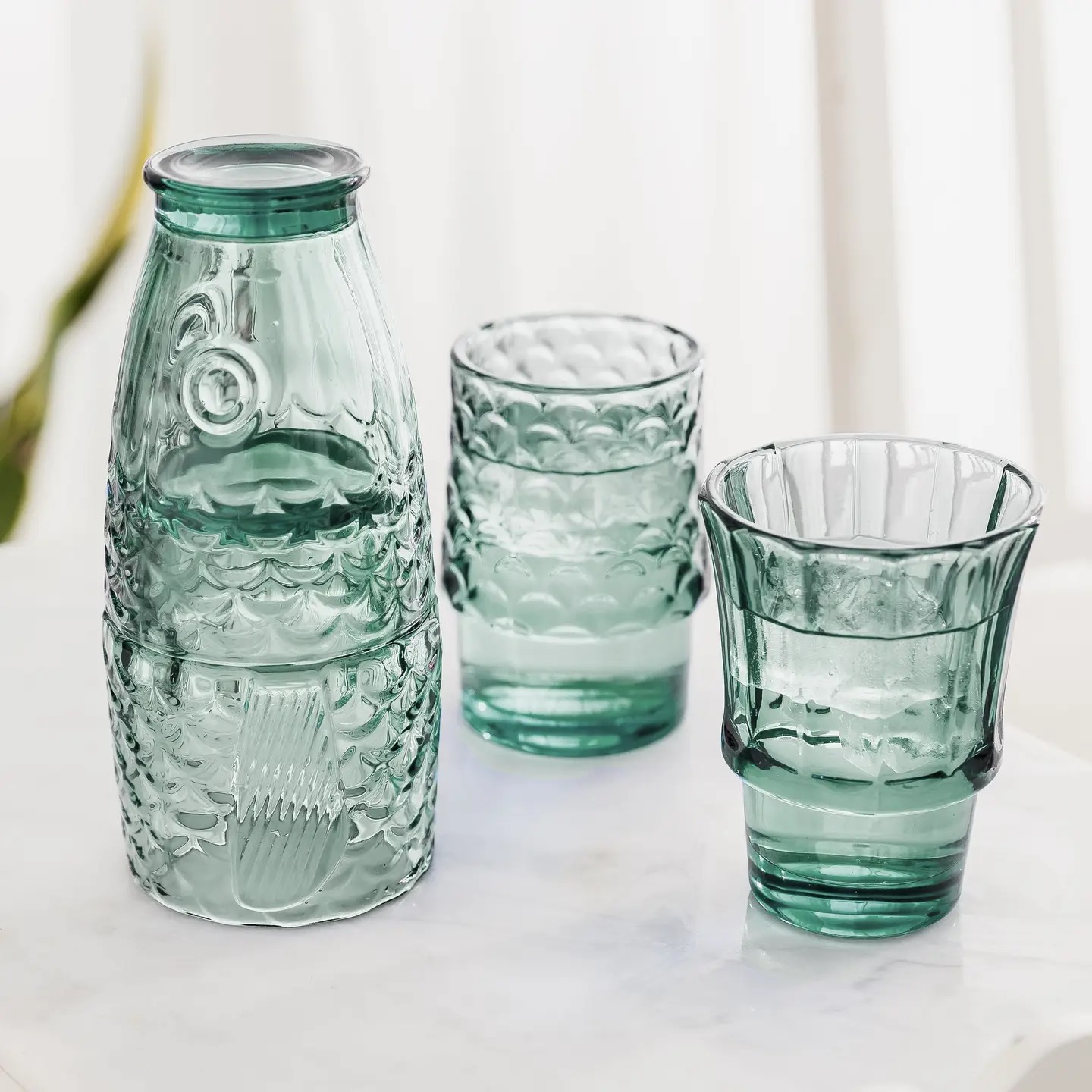 Fish Stacking Drinking Glass - Set of 4 - Rainbow - Image 11