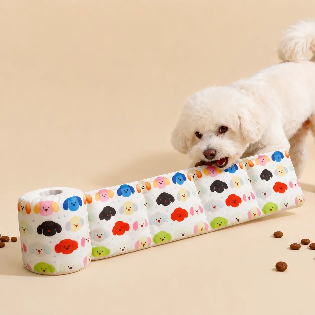 Dog Snuffle Roll Toy – Treat Puzzle & Squeaky Toy - Image 2