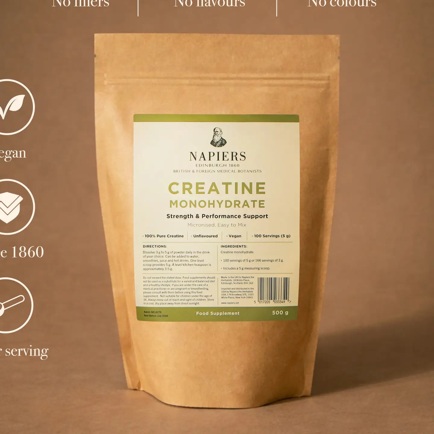 Napiers Creatine Powder 500g