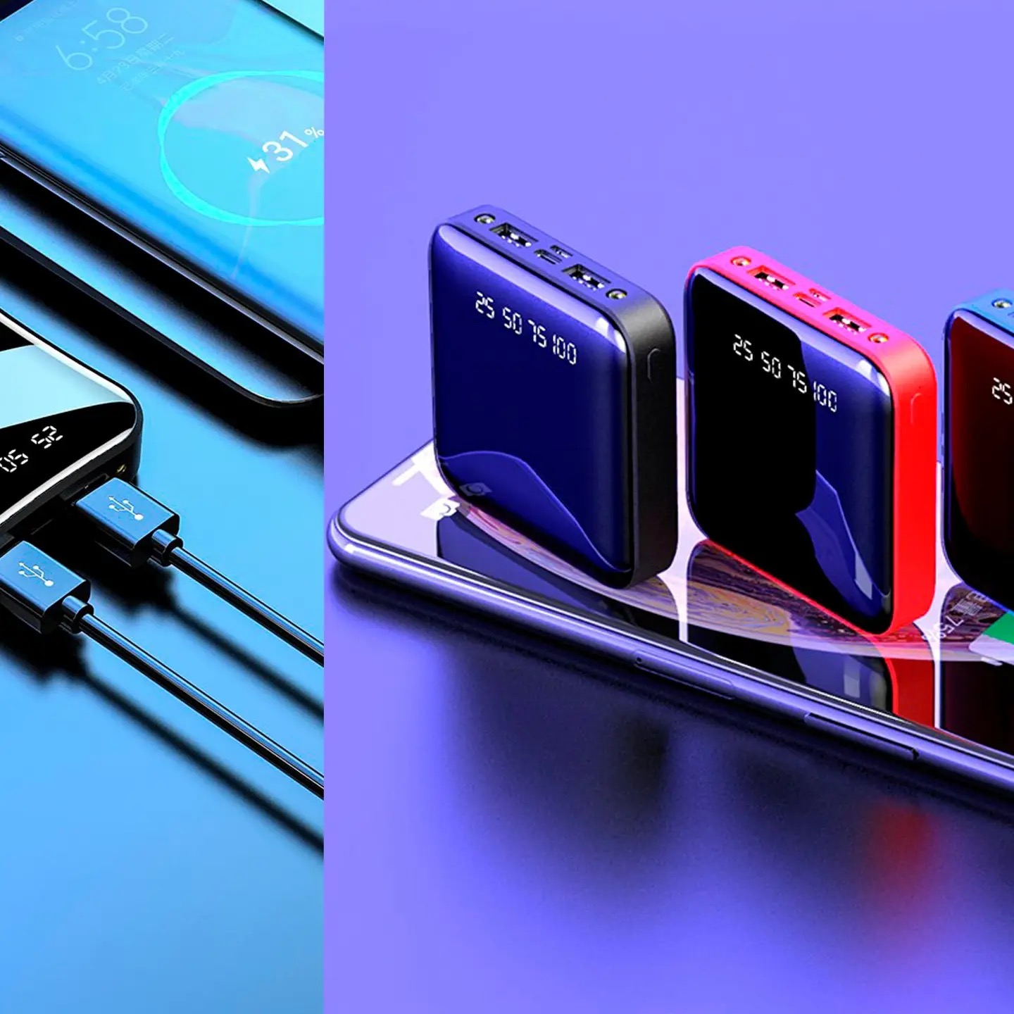 Mini Portable Charging Power Bank with Usb Cable For Iphone and Tablets - Image 4
