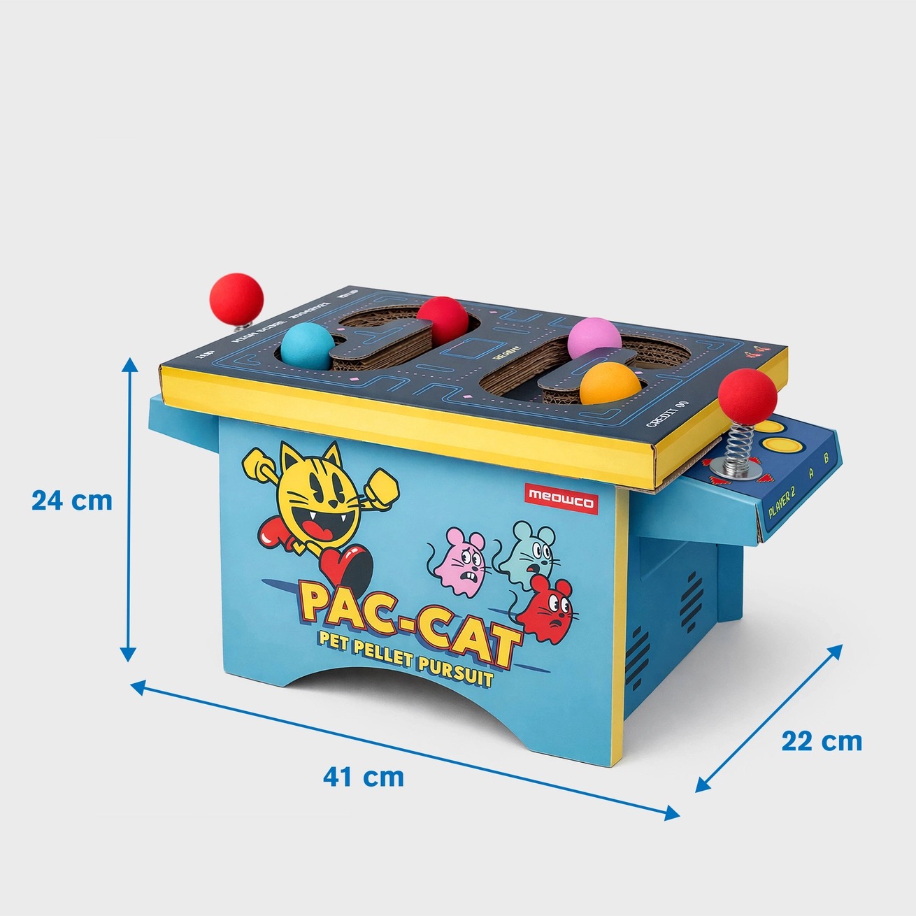 Cat Toy Arcade - Cardboard Pacman Inspired Arcade Machine - Image 6