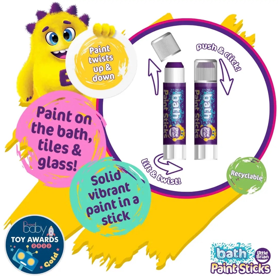 Little Brian Bath Paint Sticks RRP £7.99 - Image 4