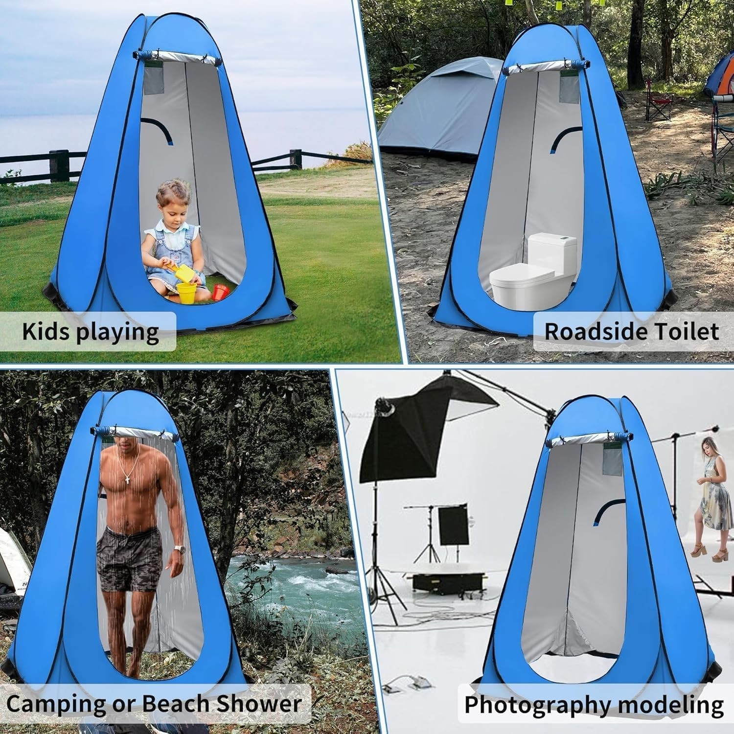 Portable Privacy Tent 185cmx120cm Colours Vary - Image 5